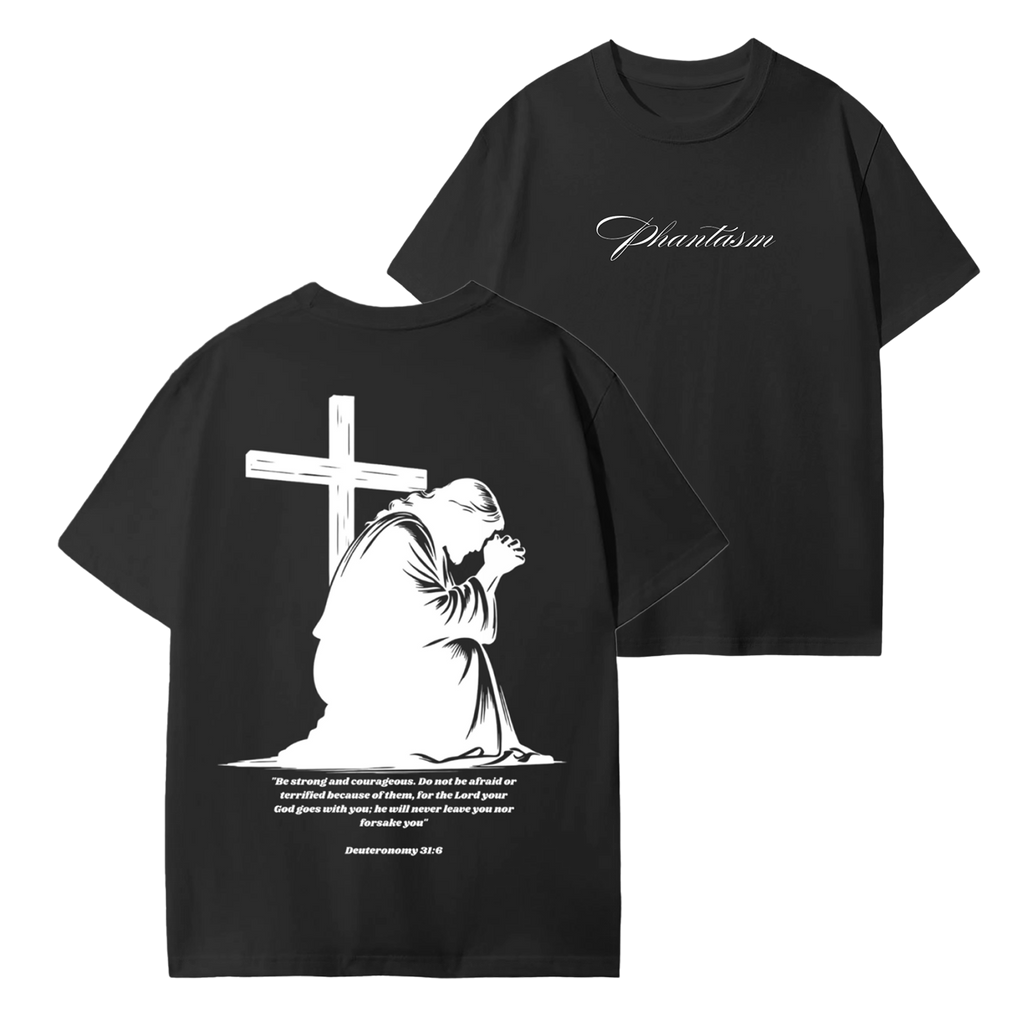 Deuteronomy 31:6 Black T-Shirt