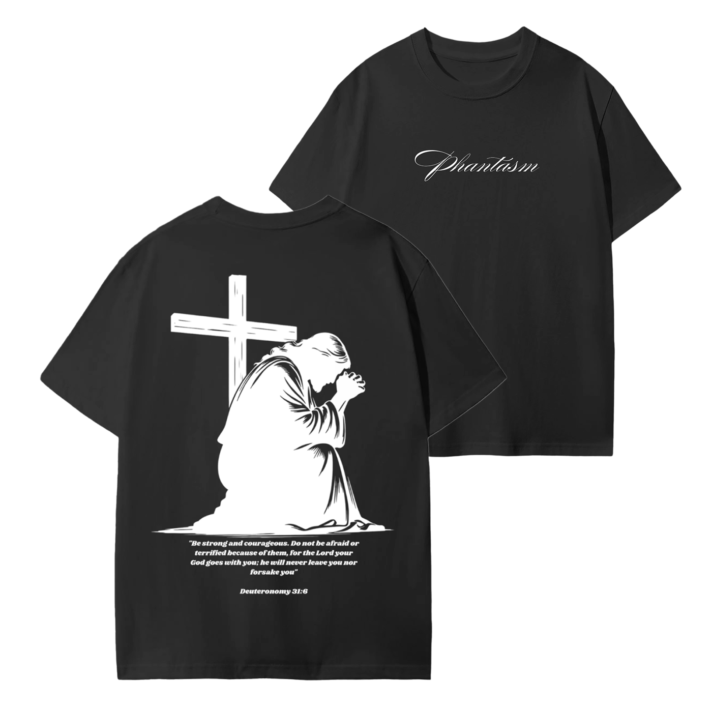 Deuteronomy 31:6 Black T-Shirt