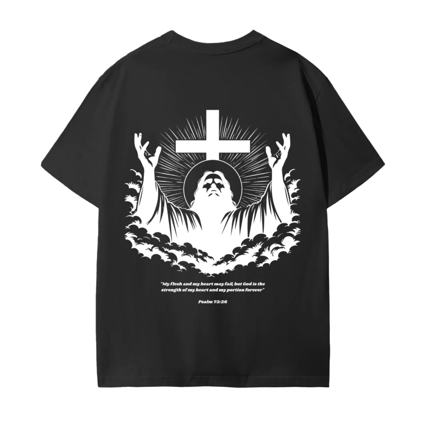 Psalm 73:26 Black T-Shirt